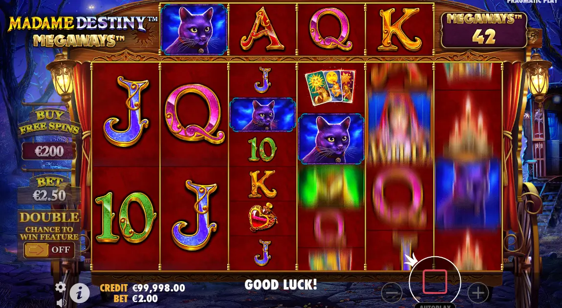 Основные характеристики Madame Destiny Megaways