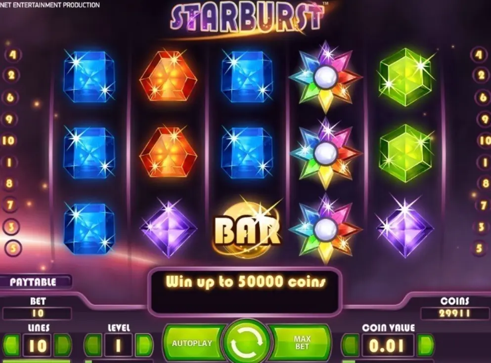 Советы по игре Starburst